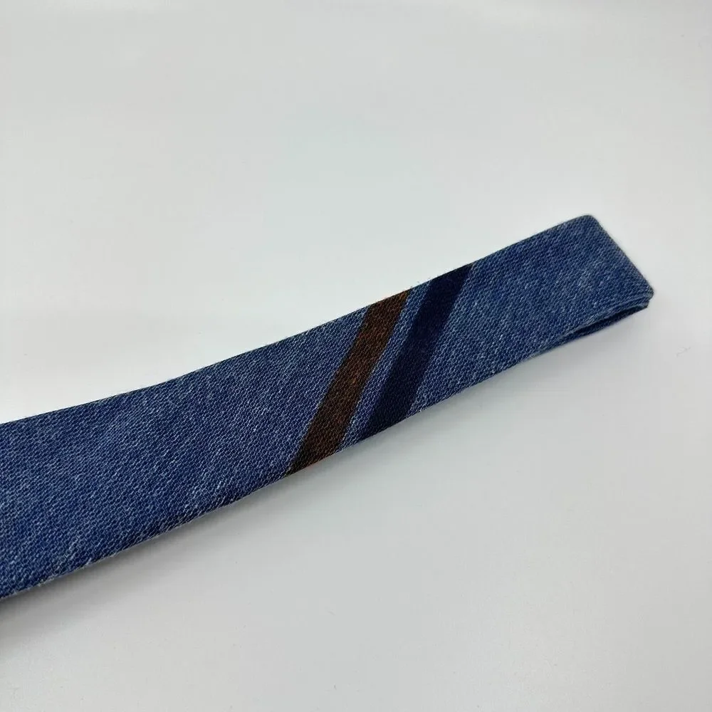 WRK Necktie Mens Blue Tweed Basic Minimalist Wedding Formal‎ Church Indie NYC